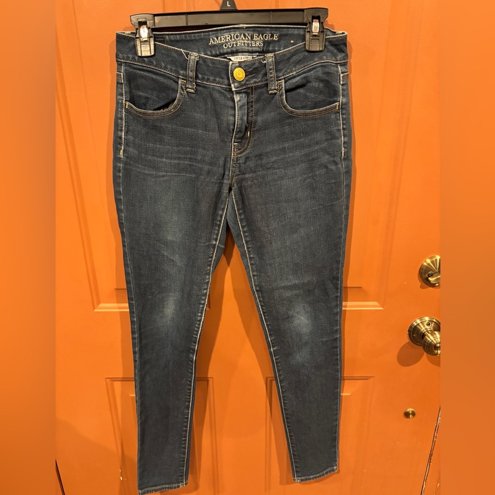American Eagle Outfitters Women's Blue Jeans super stretch